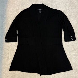 WHBM XL black 3/4 sleeve cardigan